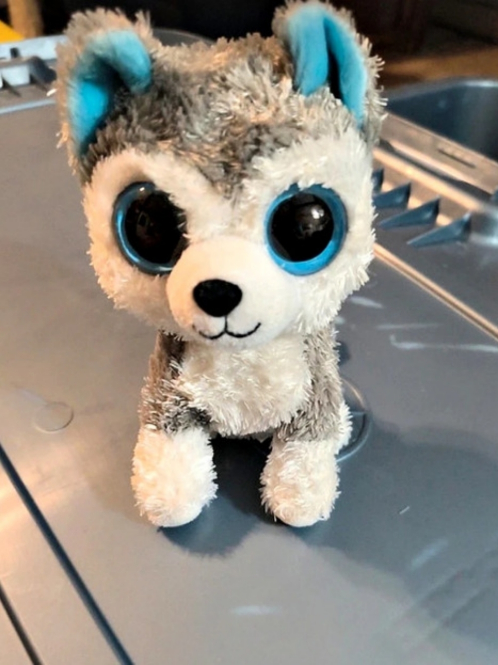 Ty Slush the Husky Gray & White Plush Toy